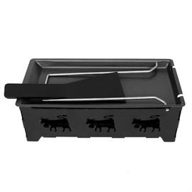 Cheese Raclette, Portable Foldable Non-Stick Cheese Rotaster Baking Tray Candlelight Cheese Melter Pan with Handle Spatula Barbecue Home Kitchen Grilling Tool