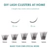 SISILILY Eyelash Extensions, 120 Clusters, Lash Extension Set, DIY Eyelash