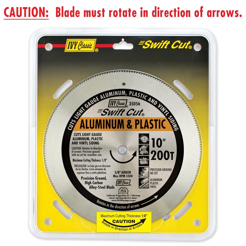 IVY Classic 35056 Swift Cut 10" 200 Tooth Aluminum &