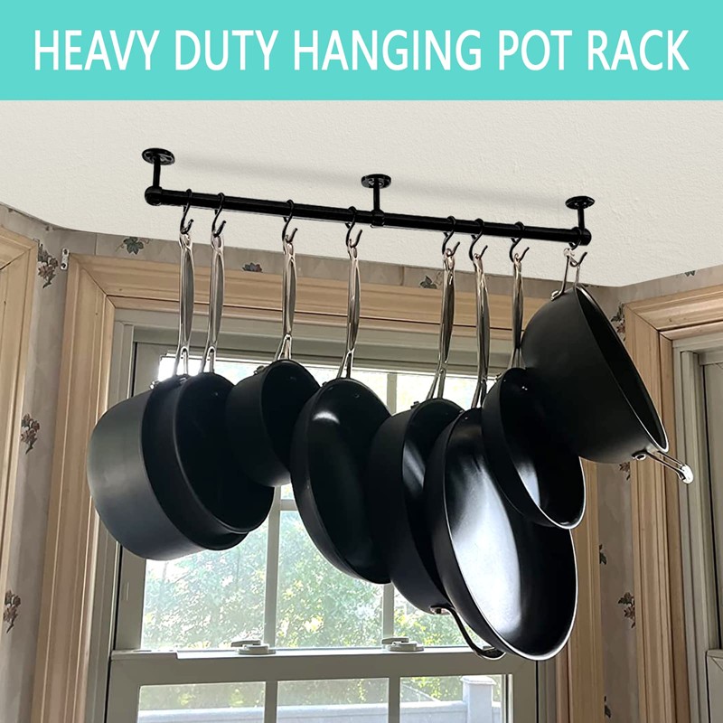 ROTHLEY Hanging Pot Rack Hanger: 23.7 Inch Stainless Steel Pot