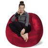 Sofa Sack Bean Bag Chair Cover, 4-Feet, Cinnabar