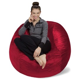 Sofa Sack Bean Bag Chair Cover, 4-Feet, Cinnabar