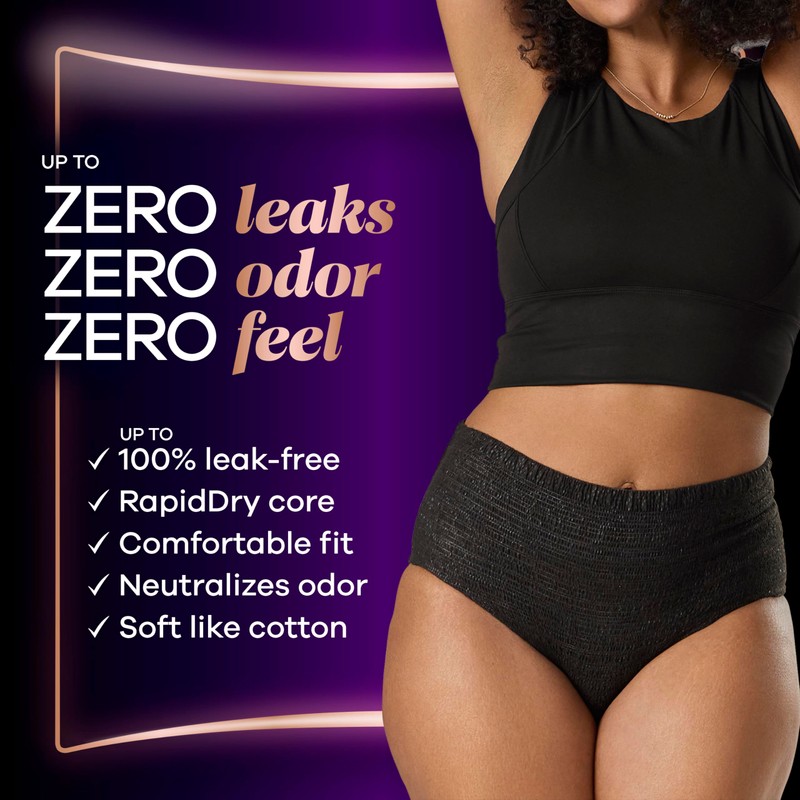 Always Discreet Boutique Incontinence and Postpartum Underwear for Women, Maximum