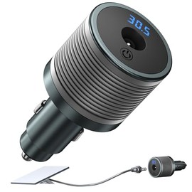 Car Adapter for Starlink Mini, 12V or 24V to 30V Step Up Converter 60W, DC Power Adapter for Starlink Mini with Voltage Display & Switch, Aluminum Alloy Charger Accesorios for RV Truck Boat