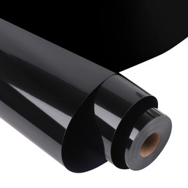 VINYL FROG Heat Transfer Vinyl Black HTV Vinyl 12''x 20ft Iron on Vinyl for DIY T-Shirts, Fabric