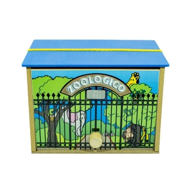 Castillo Didáctico Casita De Zoológico Maqueta De Madera Didáctico Con