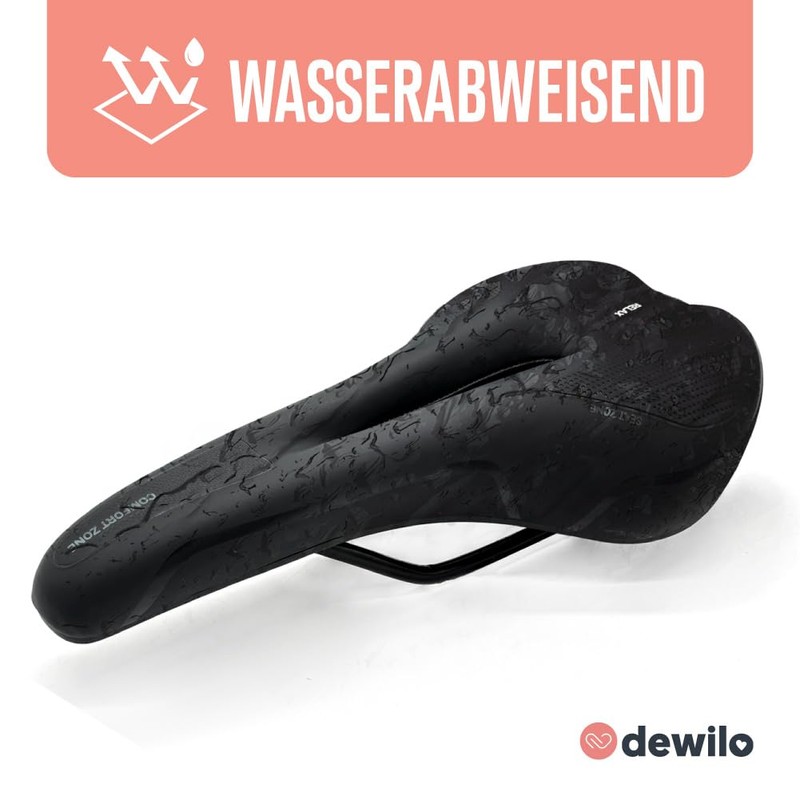 dewilo Competition Bicycle Saddle for Men and Women + Rain