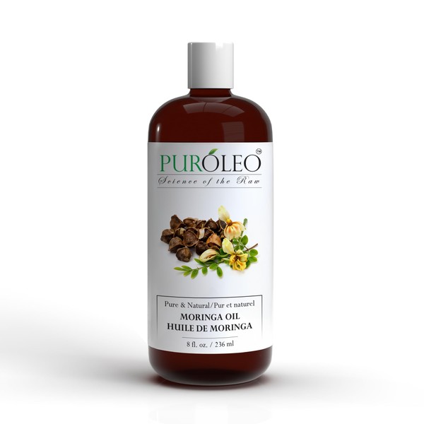 PUROLEO Moringa Oil 8 Fl Oz/236 ML (Packed In Canada)