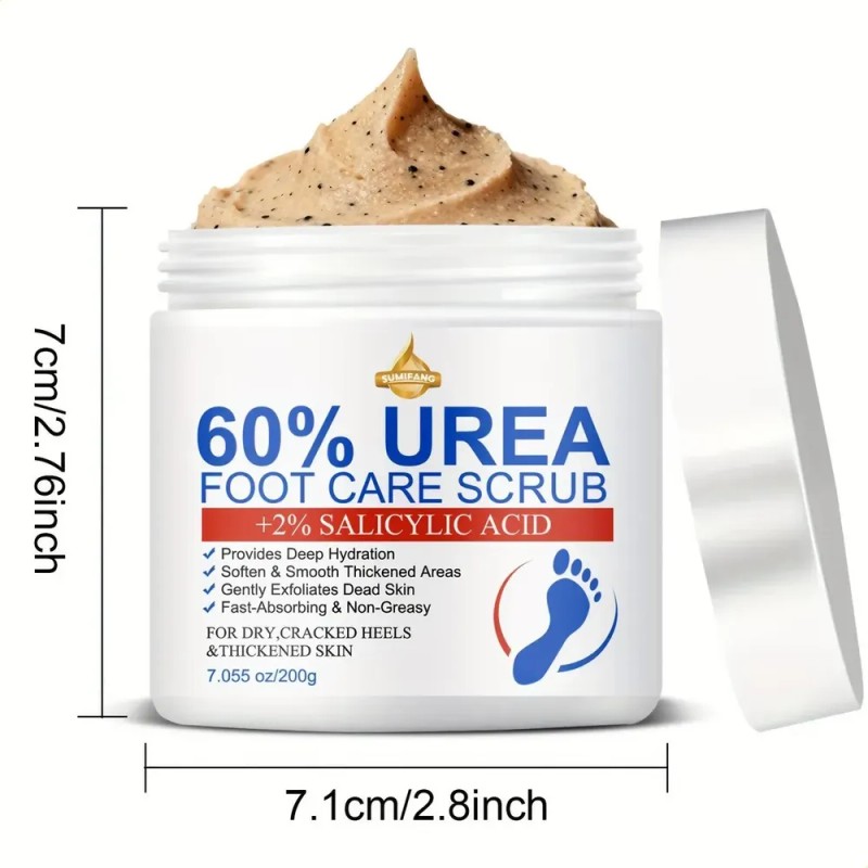 Gel Exfoliante Para Pies Con Urea Y Carbón De Bambú