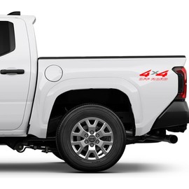 4x4 Off Road Truck Decal- F86B (4 Inch, Red and Gray)