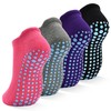 SkiBeaut Grips Non Slip Socks for Women, 4 Pairs Yoga