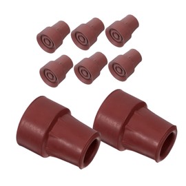 Mipcase 8pcs Rubber Tips for Walking Sticks Durable Rubber Feet Shock Absorption Caps for Hiking and Trekking Poles Compatible with Walking Sticks Compact and Portable Design