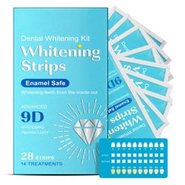 Teeth Whitening Strips, Advanced 9D Technology Shows Results in 12 Days, Enamel Safety, 28 Strips