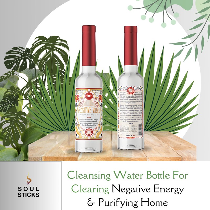 Soul Sticks Cleansing Water 7.5 oz. Bottle for Clearing Negative