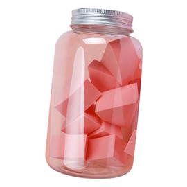 Baluue 36pcs Coral Orange Wet Dry Makeup Sponge Puff Sector Shaped Applicator for Foundation Concealer Blush Highlighter Hydrophilic Material for Natural Look