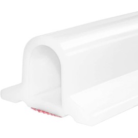 Duzzy 39 Inch Collapsible Shower Threshold Water Dam, Silicone Shower Water Stopper Barrier, Ideal for Wheelchair Accessible, Suitable for Accessibility ADA Handicap Showers Bathroom(3.3 Ft, White)