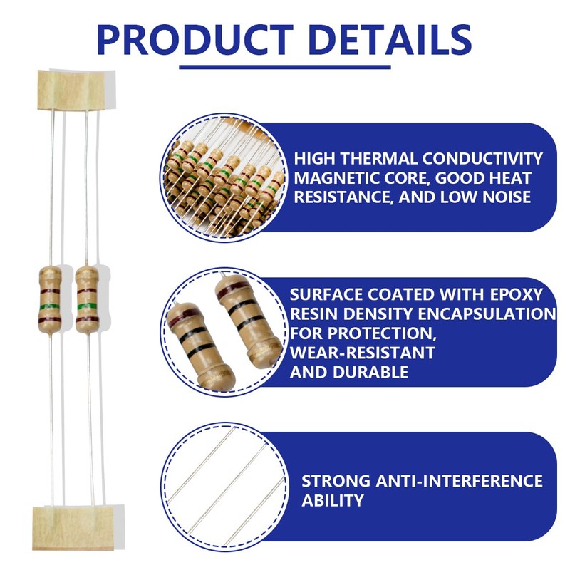 Innfeeltech 100 Pcs 1/2W 5% Tolerance 150 Ohm Carbon Film