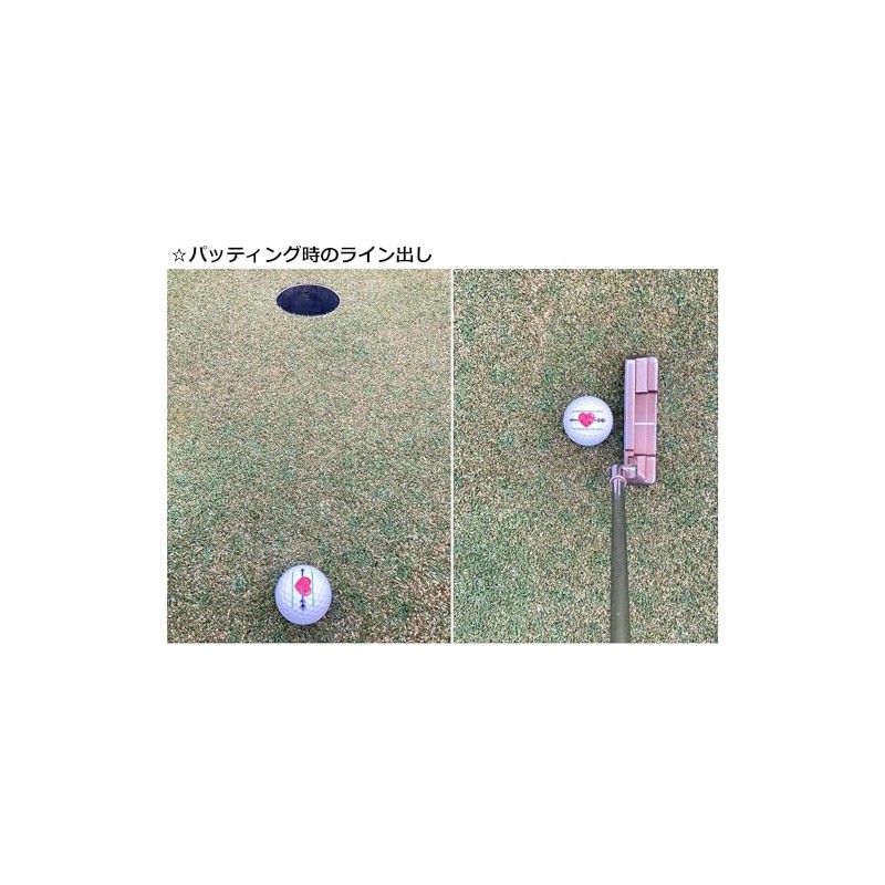 【ハピラキ_ゴルフライン】 ブリヂストン TOUR B X XS 2024年 モデル ３本ライン入り (XS_白１ダース_ハート)