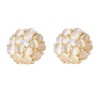Dainty Round CZ Flower Stud Earrings for Women 925 Sterling
