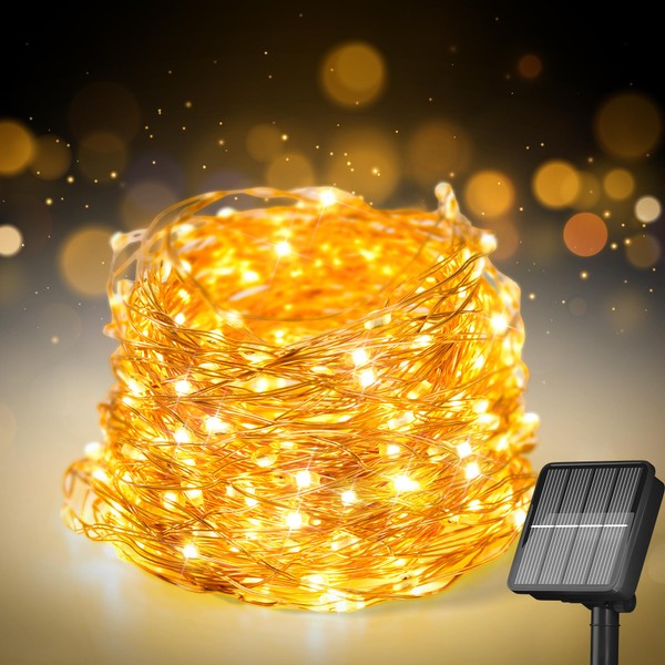 Solar String Lights for Outside, 200 LED 72Ft Solar Fairy