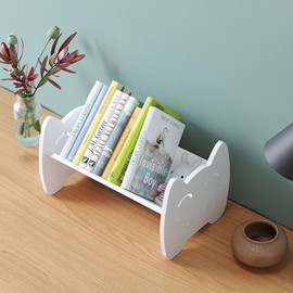 KUAIYU kids Bookshelf, Desktop Bookshelf, Tilted Mini Bookshelf for Desk, Tabletop Bookshelf, Book Shelf for Books Magazine CD, Tiny Bookshelf and Storage Rack in Living Room/Office/Home.
