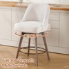 Bekrvio Counter Height Bar Stools, Modern Mid-Century Swivel Barstools with