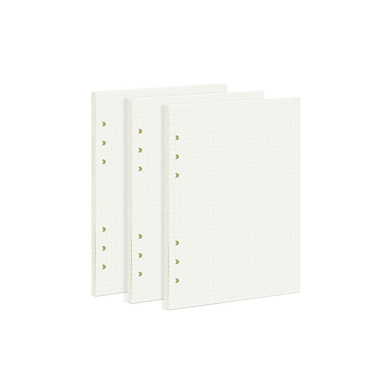 PALUDO 3 Pack A5 Dotted Refills Paper, 135 Sheets/270 Pages