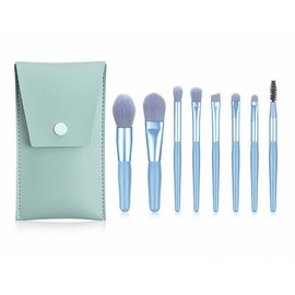 Leather case portable makeup brush 8-piece set 10ea
