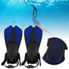 1 Pair Adjustable Swimming Fins TPR Open Heel Long Diving