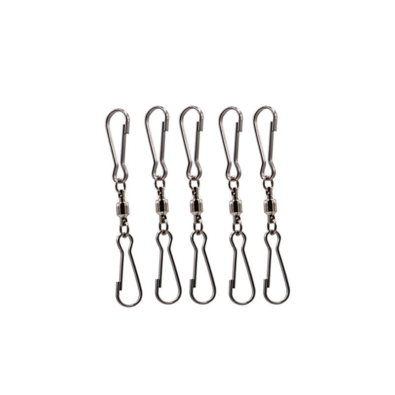 6.5cm Length Smooth Rotating Double Clip Swivel Wind Spinner Wind