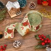 12Yards Gingerbread Wired Edge Ribbon 2.5" Candy Christmas Cane Patterned