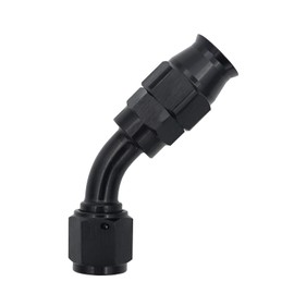 MONOKING 10AN 45 Degree PTFE Hose End Fitting for PTFE Fuel Line Aluminum Black