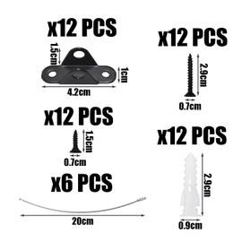 6 Pieces Anti-tip, Adjustable Anti-tip Device, Furniture Anti-tip Holder, Anti-tip Lock, for Bookshelves, Drawers, cabinets (Black)