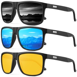 NSSIW Sunglasses-Men Polarized Mens-Sunglasses: Classic Sun Glasses with UV400 Protection for Driving Fishing Golf
