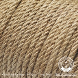 Hand & Leather Craft | New 4 CORE Twisted (More Durable) 100% Natural Jute Rope, for DIY Crafts, Gardening, Hemp Rope for Crafts, Gardening, 1/2" (12 mm) and 1/4" (6 mm) (10 Feet Long, 1/2" (12 mm))