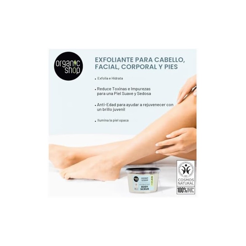 ORGANIC SHOP EXFOLIANTE CORPORAL HIDRATANTE DE COCO Y AZUCAR 250ML