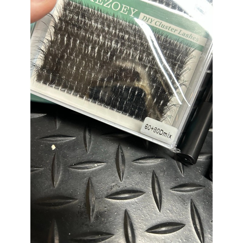 Fluffy Lash Clusters 280pcs Individual Eyelash Clusters 60D+80D 5 Lengths