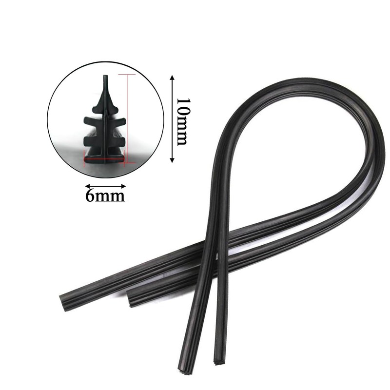 4PCS Car Windshield Wiper Blades Strips, Trimable Premium Boneless Wiper