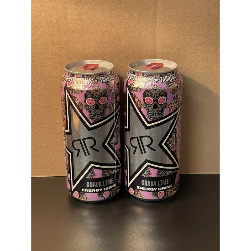 Rockstar Two (2) Rockstar Energy Baja Guava Lime Full 16oz