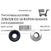 Stainless Steel Neoprene EPDM Washers 3/8 ID x 7/8 OD