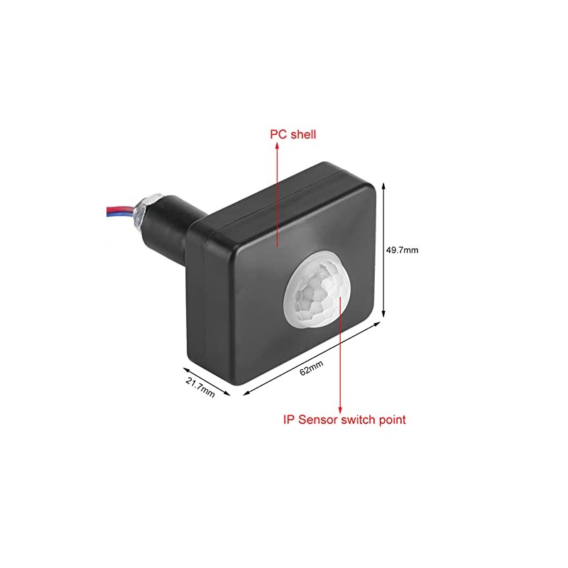 Motion Detector PIR Sensor for Security Lighting Change Time Settings