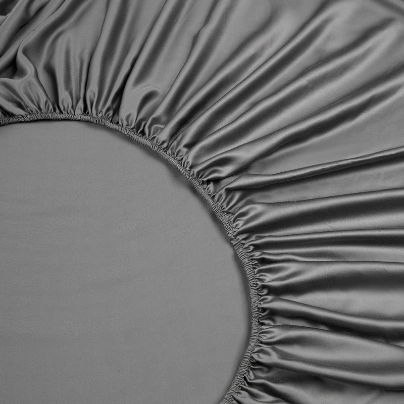 Fitted Sheet 160 x 200 cm Bamboo Grey Fitted Sheet