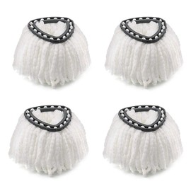 Spin Mop Head, Universal 360° Microfiber Replacement Mop Heads, Durable Dust Mop Refills for EasyWring Floor Cleaning System (4 Pack)