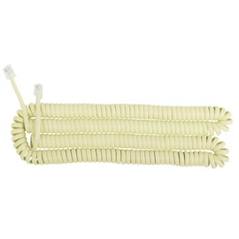 Uvital 1 Pack 25FT Vintage Yellow Extra Long Phone Handset Cord(Coiled Length 3FT), Phones Cord for Landline, RJ9 Telephone Cords for Landline Phones, Phone Cable for Yealink SIP Phones