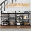 CSXGBAB Black Tubes Closet Shoe Rack, 5 Tier Oxford Fabric
