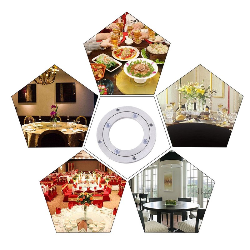 Heavy Duty Aluminium Alloy Rotating Bearing Turntable Round Dining Table