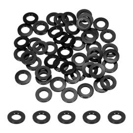 MECCANIXITY 50pcs M8 Flat Washer Aluminum Gasket Anodized Countersunk Washer,Hole Dia 8mm/0.31" Round Washers for Screw RC/FPV/PC/Drone/Mechanical Accessories Model Parts,(Black)