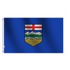 Canadian Alberta Flag 2x3 Ft -Screen Printed Glossy Silk Satin