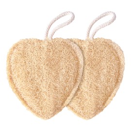 Travel Loofah Sponge for Women & Men, Natural Shower Exfoliating Body Scrubber for Deep Clean, Quick-Drying, Lightweight Travel Sponge, Rich Lather (2 Pack)