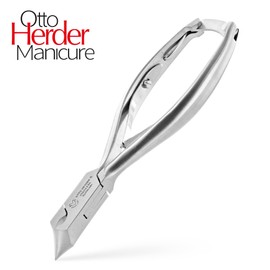 OTTO HERDER Head Cutter/Head Cutter Toenail Pliers 14 cm with a Tip for Strong Toenails, Rustproof Half Head Cutter Against Thick Ingrown Toenails